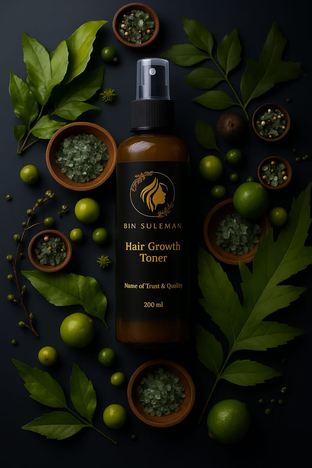 *🌿 Herbal Hair Regrowth Toner – Nature’s Boost for Stronger, Fuller Hair 🌿*